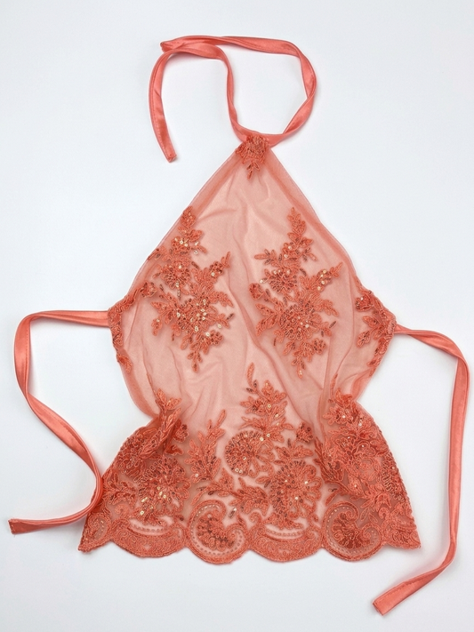 Peach lemonade pucker halter top