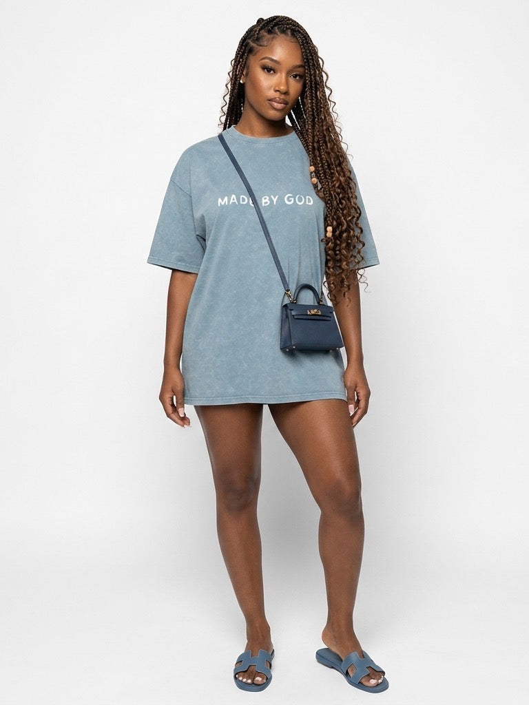 The Blueprint Washed Oversized Unisex Cotton T-Shirt