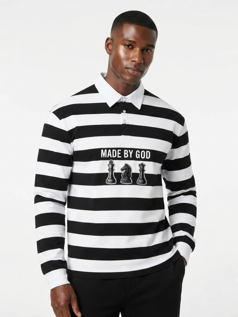 Leadership Color Block Stripe Polo Shirt