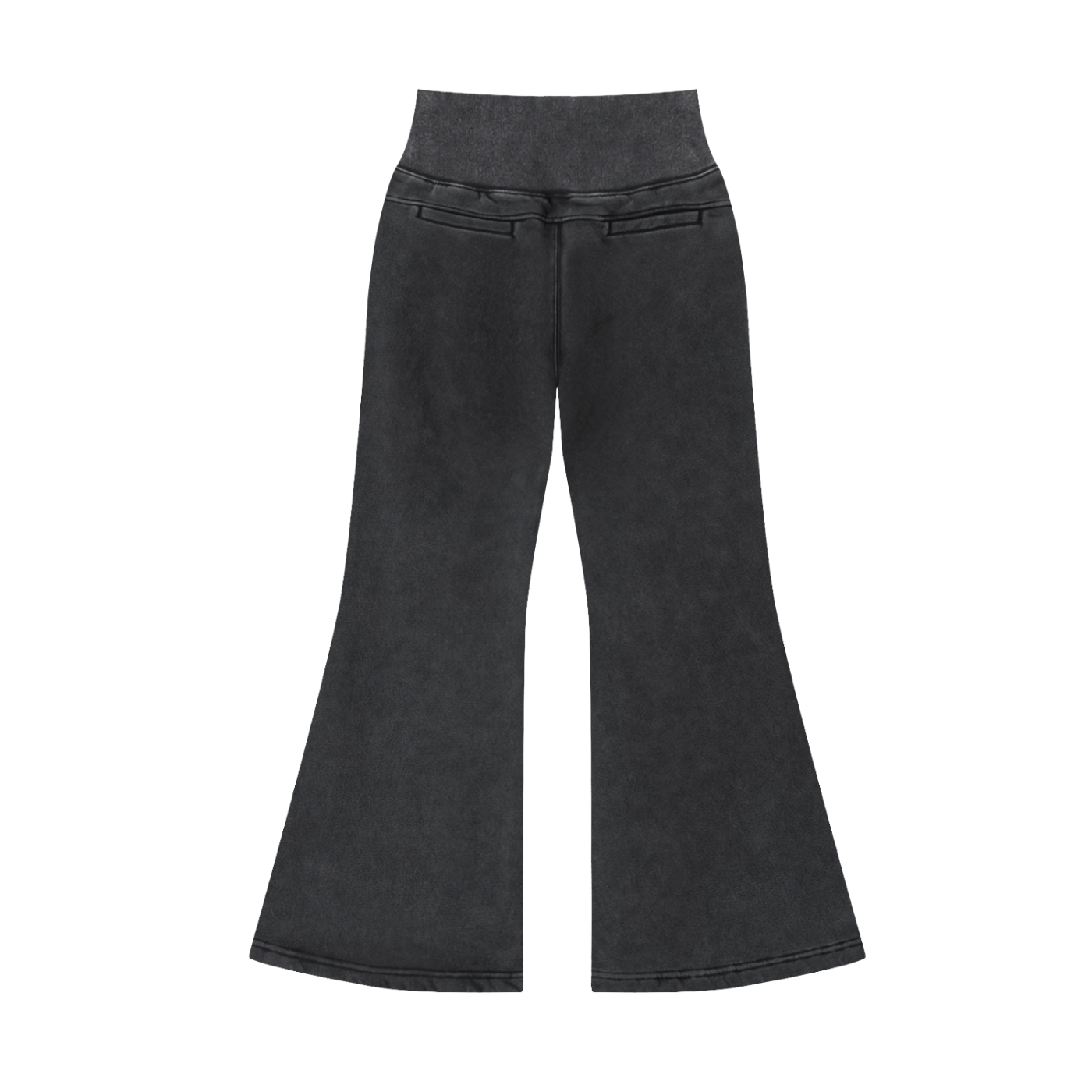 Vintage Long Washed Flared Fleece Pants