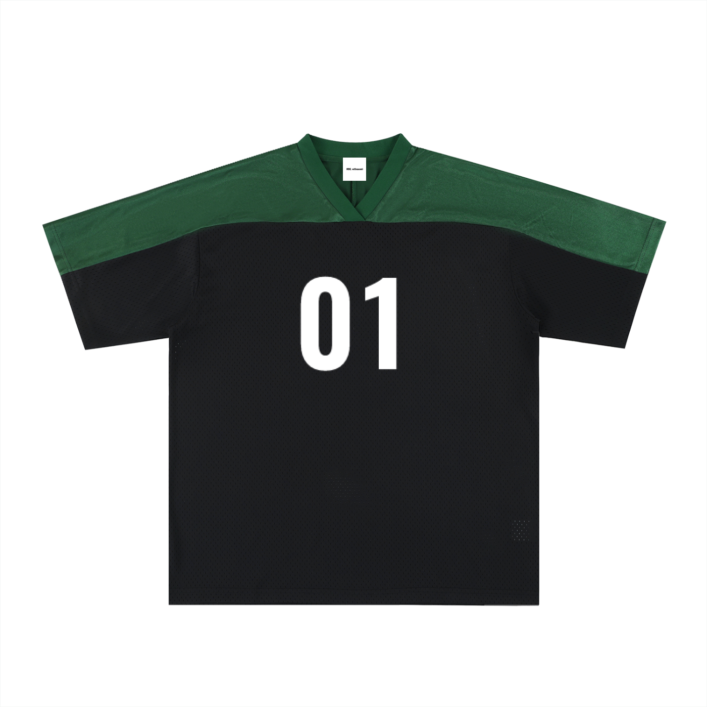 Oversized unisex Mesh V-Neck Jersey
